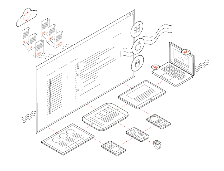 Illustration Softwareentwicklung
